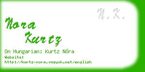nora kurtz business card